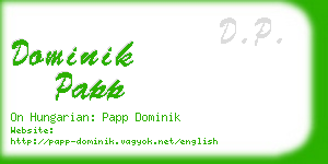 dominik papp business card